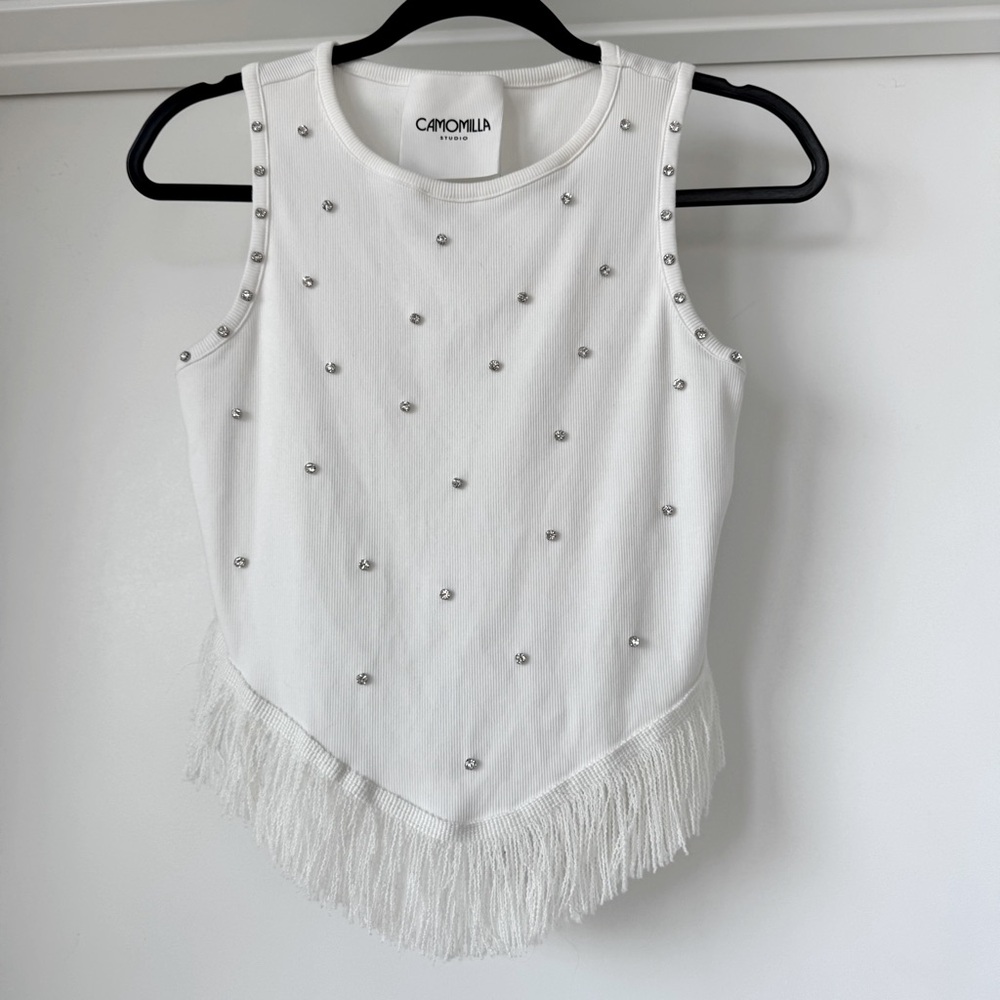 Camomilla White Crop Top | Feminine | Euro Summer | Vacation